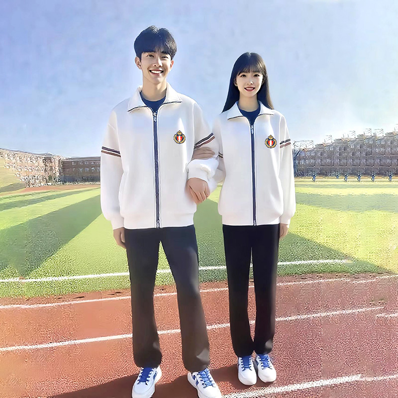 Customized campus style unisex casual children's clothing (two-piece or three piece set) by the manufacturer