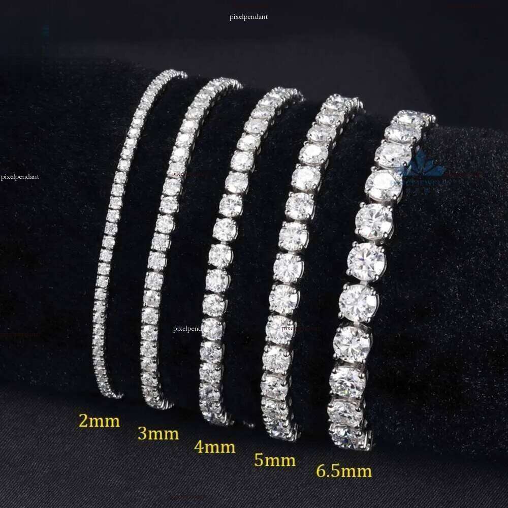 designer bracelets hip hop style gems chain unisex sterling sier iced out moissanite dia tennis necklace jewelry