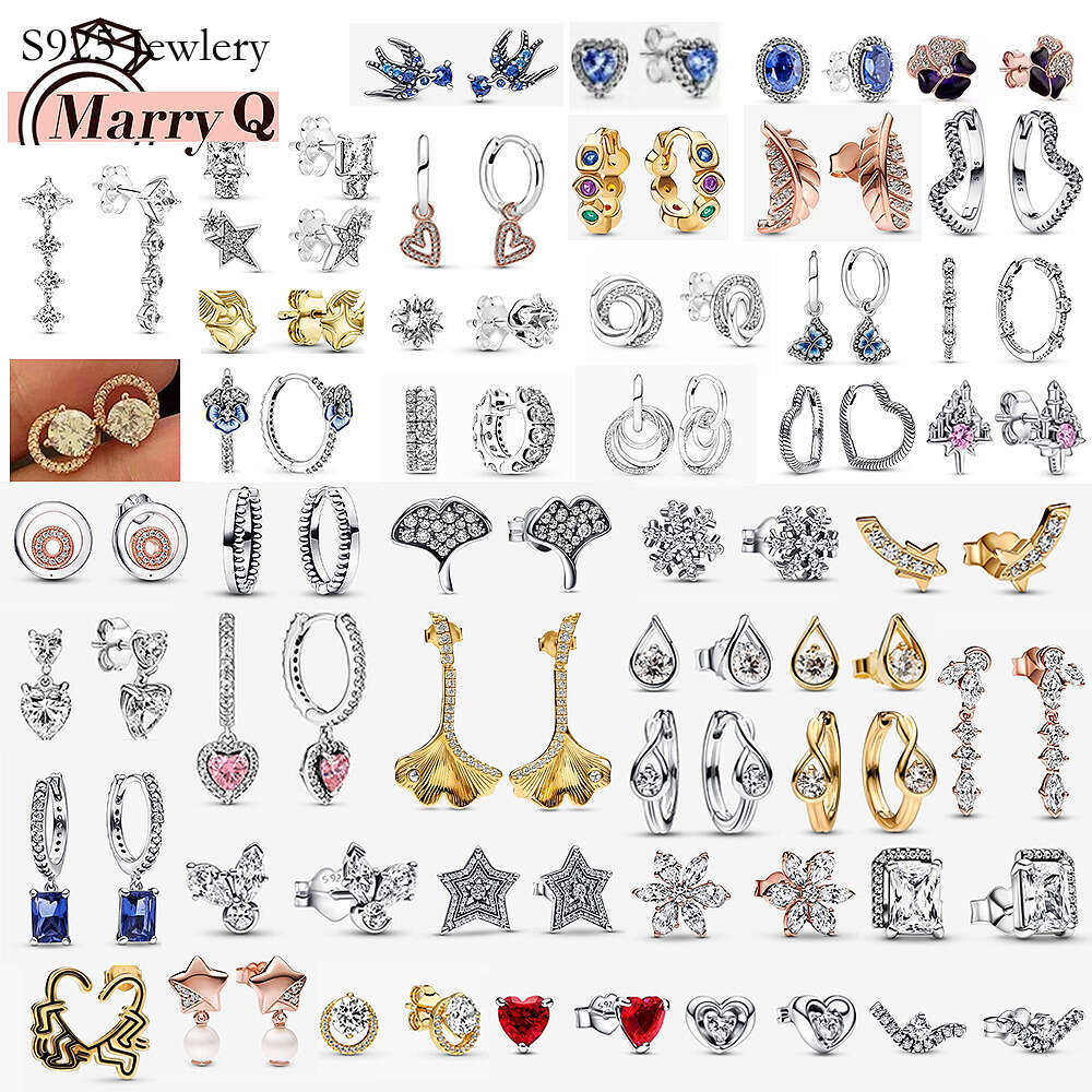 925 Sterling Silver Earrings Jewelry And Glittering Exotic Fashion Charm Female Earrings Free Wholesale Transportation