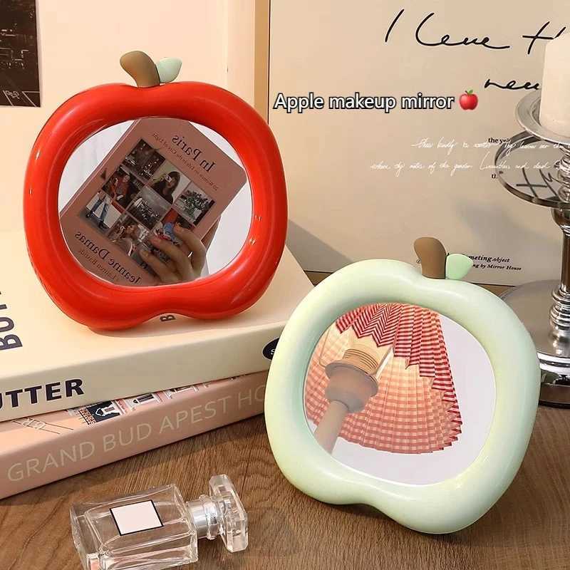 ute Peach Shaped Desk Vanity Makeup Mirror Portable Aesthetic Folding Mirror Travel Cosmetic Mirrors Home Dormitory Decor Z250807
