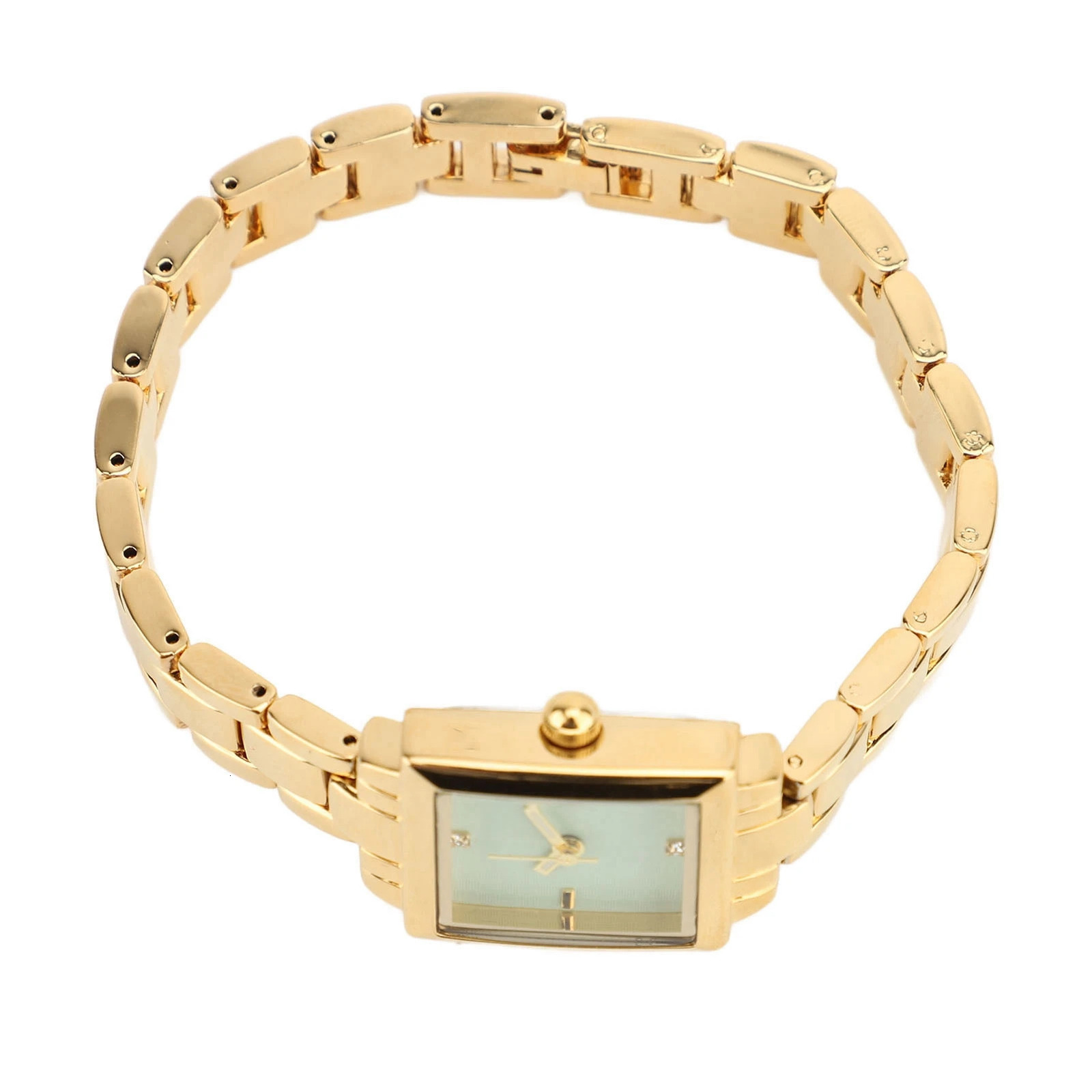 Women Stainless Steel Wristwatch Rhinestone Fashionable Rectangular Quartz Watch 30m Water Proof Lady Watch for Daily 250807