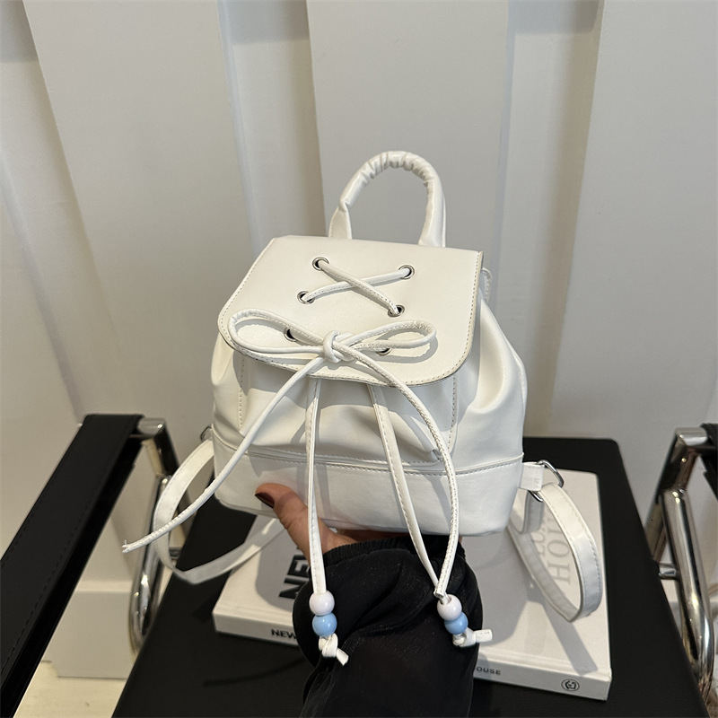 2025 Autumn New Women's Backpack Fashion Academy Style Backpack Handbag Bucket Bag Travel Bag Backpack fashion Bow Light Luxury Style Autumn New 