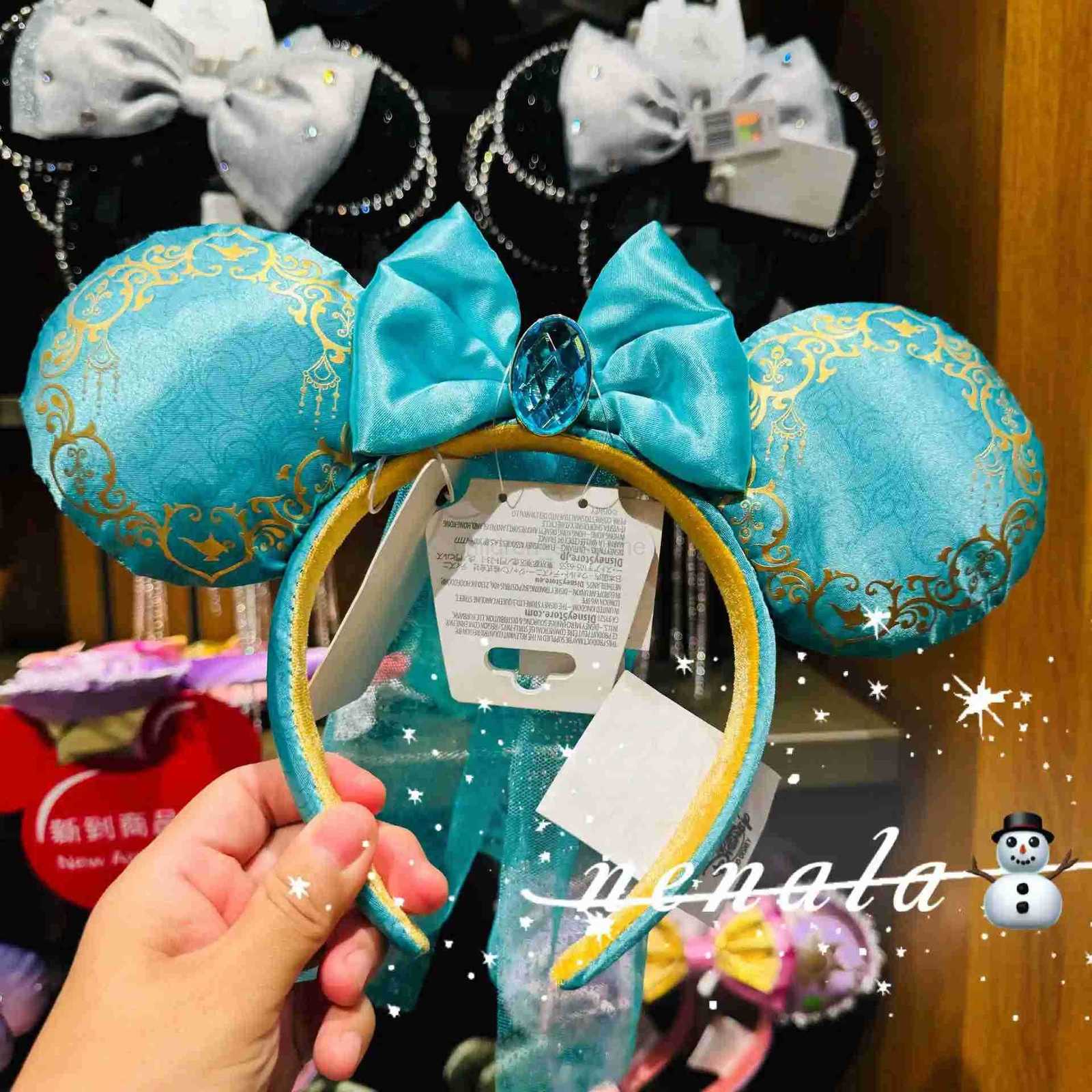 DisneyOriginal Disney Princess Tiana Jasmine Rapunzel Cinderella Ear Headband For Adults Shanghai Disneyland Park Hair Hoop Girl Gifts W250808