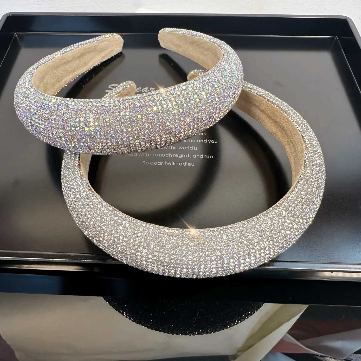 European-Style tra-Shimmering Rhinestone High-Ceiling Luxury P Hair Accessories With Wide Diamond Band For Women Y250808
