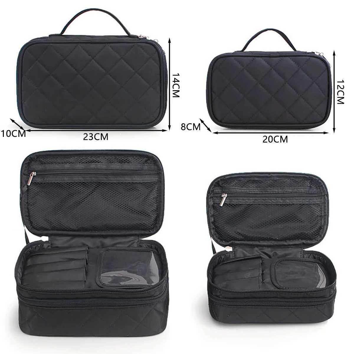 Double-Layer Multi-Functional Waterproof Cosmetic Bag Large Capacity Outdoor Travel Ladies Makeup Storage Bag Y250808