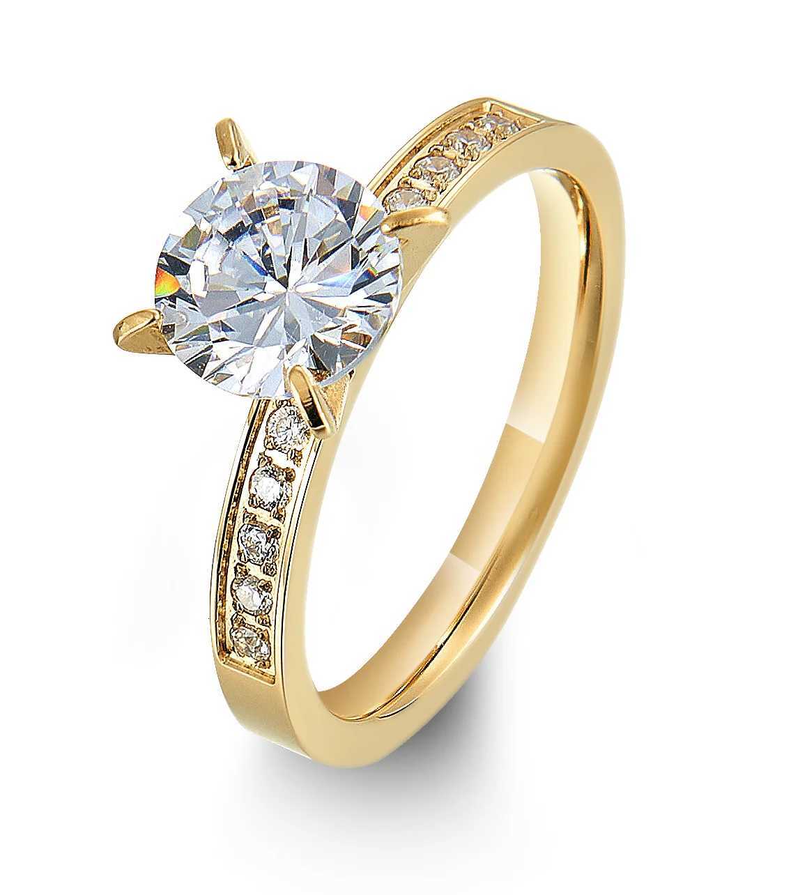western designer dubai African fine 18k gold plated ladies jewelry cz diamond bridal wedding engagement rings for women girls Y250808
