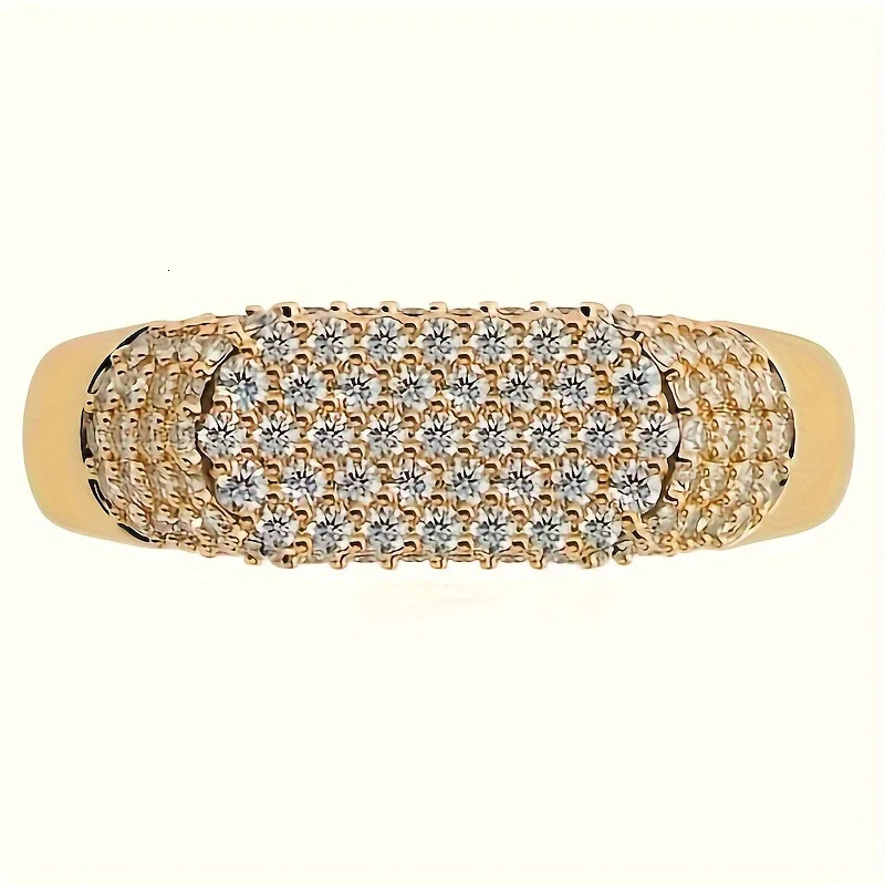 1pc S925 Silver with 3.7 Carat Mens and Womens Band Ring Hip Hop Ring Gemstone Jewelry| gift 250717