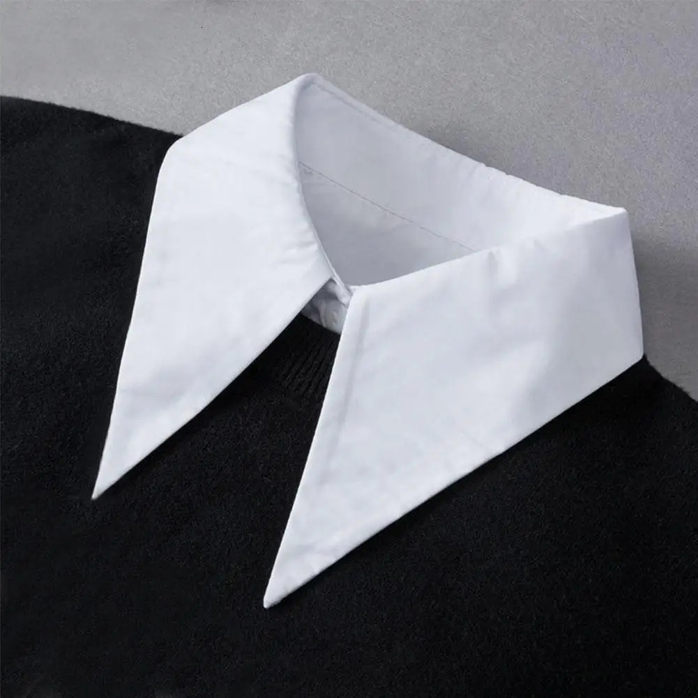 Women White Shirt Collar Big Lapel Detachable Pointed Collar 250730