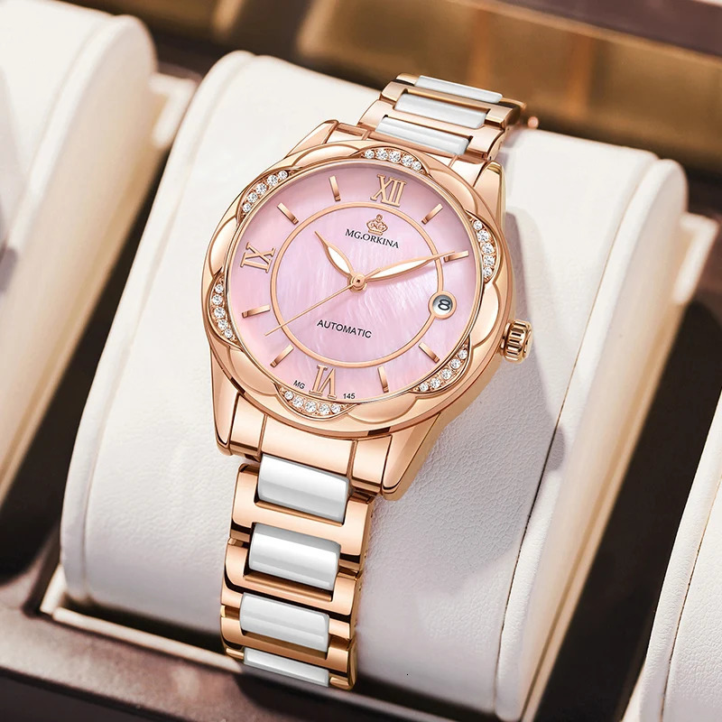 Montre Femme Reloj Mujer Womens Watches Day Date Calendar Mechanical Ladies Automatic Wristwatches Gift for Women 250807