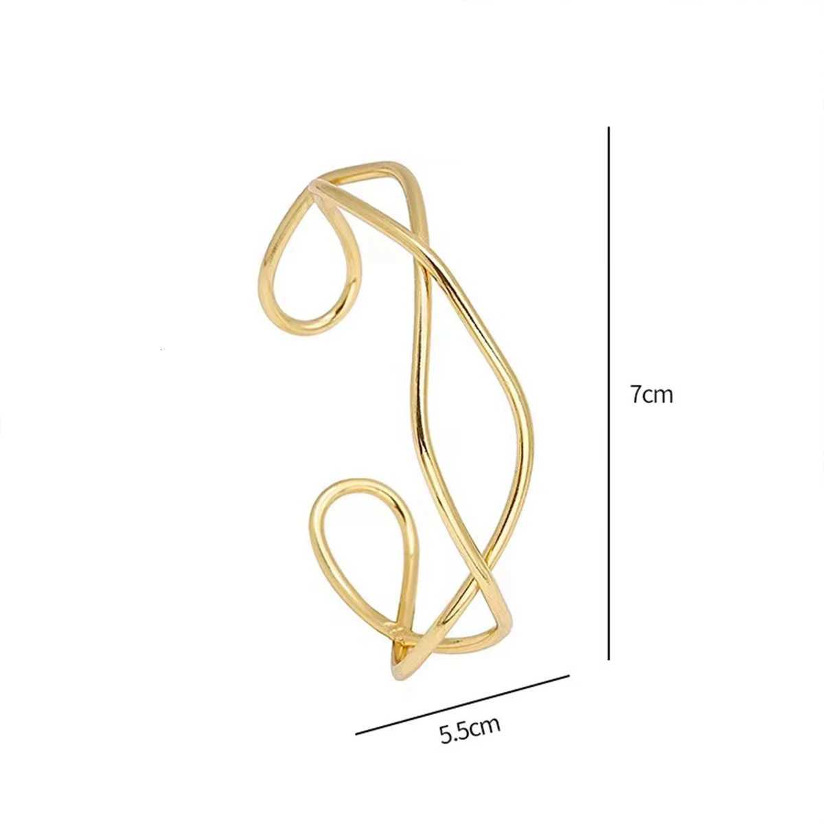 New Fashion Geometric Retro Metal Line Hollow Open Bracelet Z250807