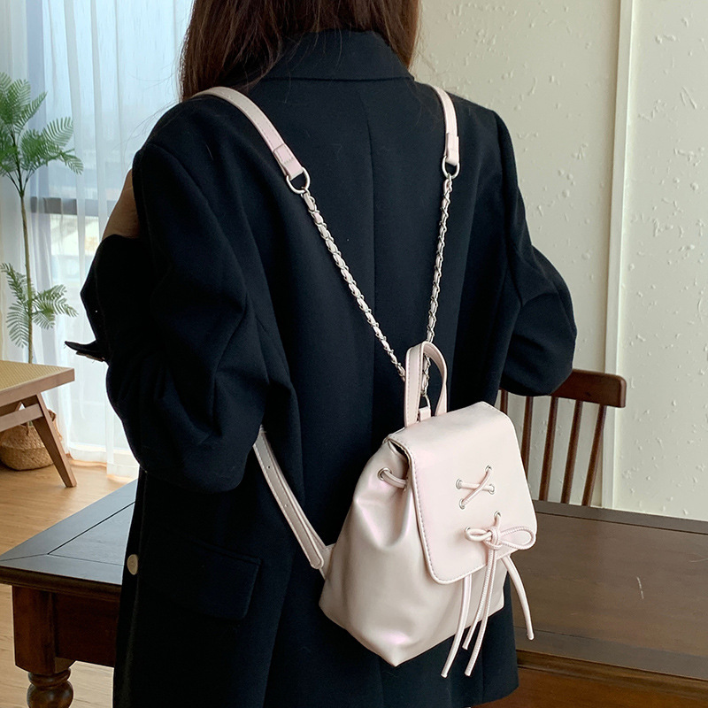 2025 Autumn New Women s Backpack Ballet Style Bow Women s Backpack New Trend Cute Handbag Shoulder Bag Autumn New trend Solid Color Simple Style Desig