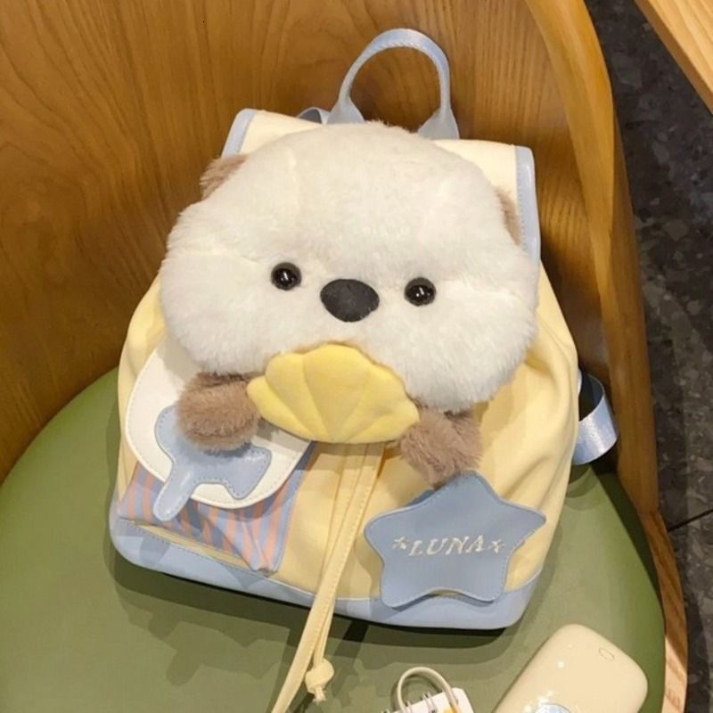 2025 Autumn New Women s Backpack Unisex Style Cute Large Capacity Puppy Backpack New Niche Cartoon Plush Backpack New Designer Backpack