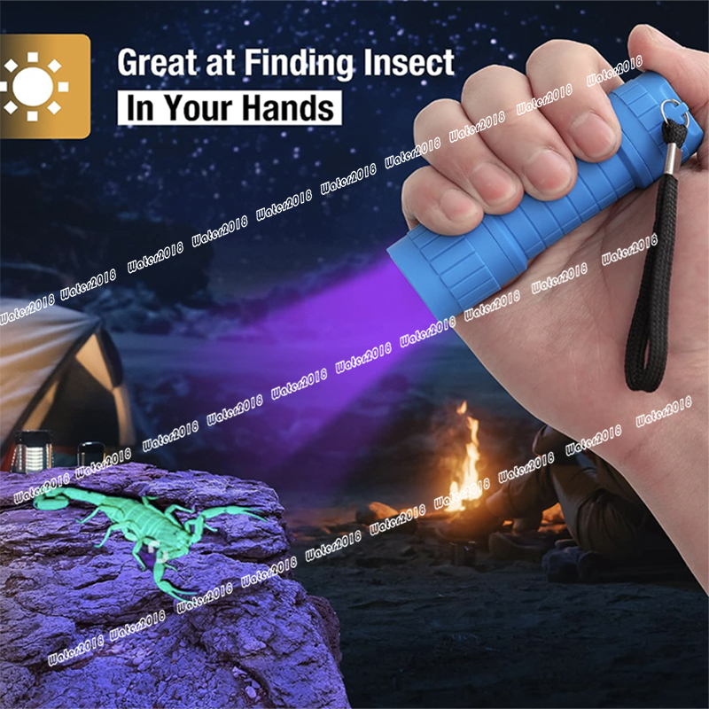 9LED Light Flashlight Portable Zoom Waterproof Flashlight 5 Colors