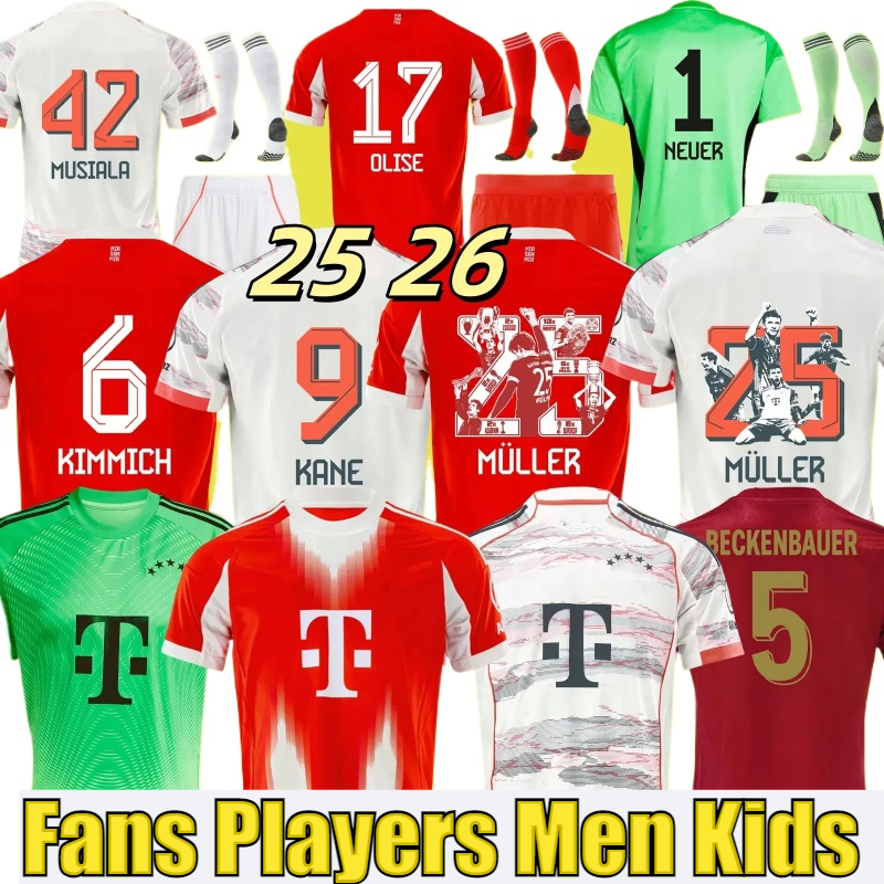 Bayernmunich 25 26 Trikot Bayerns MUNICH Soccer Jerseys Muller Special KANE Luis Diaz MUSIALA KIMMICH Sane De Ligt J. Davies Coman Gnabry Football Shirt Men Kids Kit