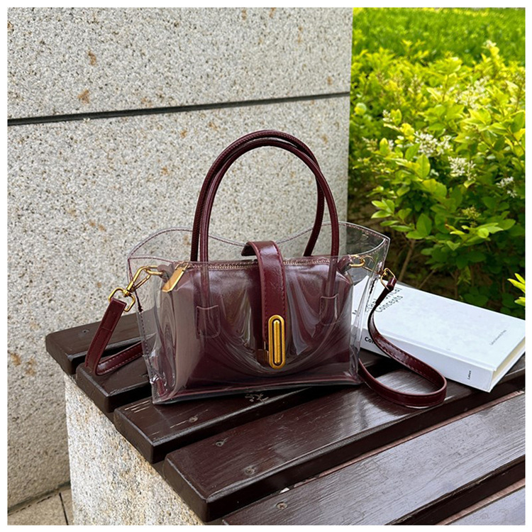 Luxury Brand Designer Bag 2025 Summer New Fashion Transparent Jelly Bag Niche Design Commuter Shoulder Bag High-Quality Mother-Daughter Crossbody Bag