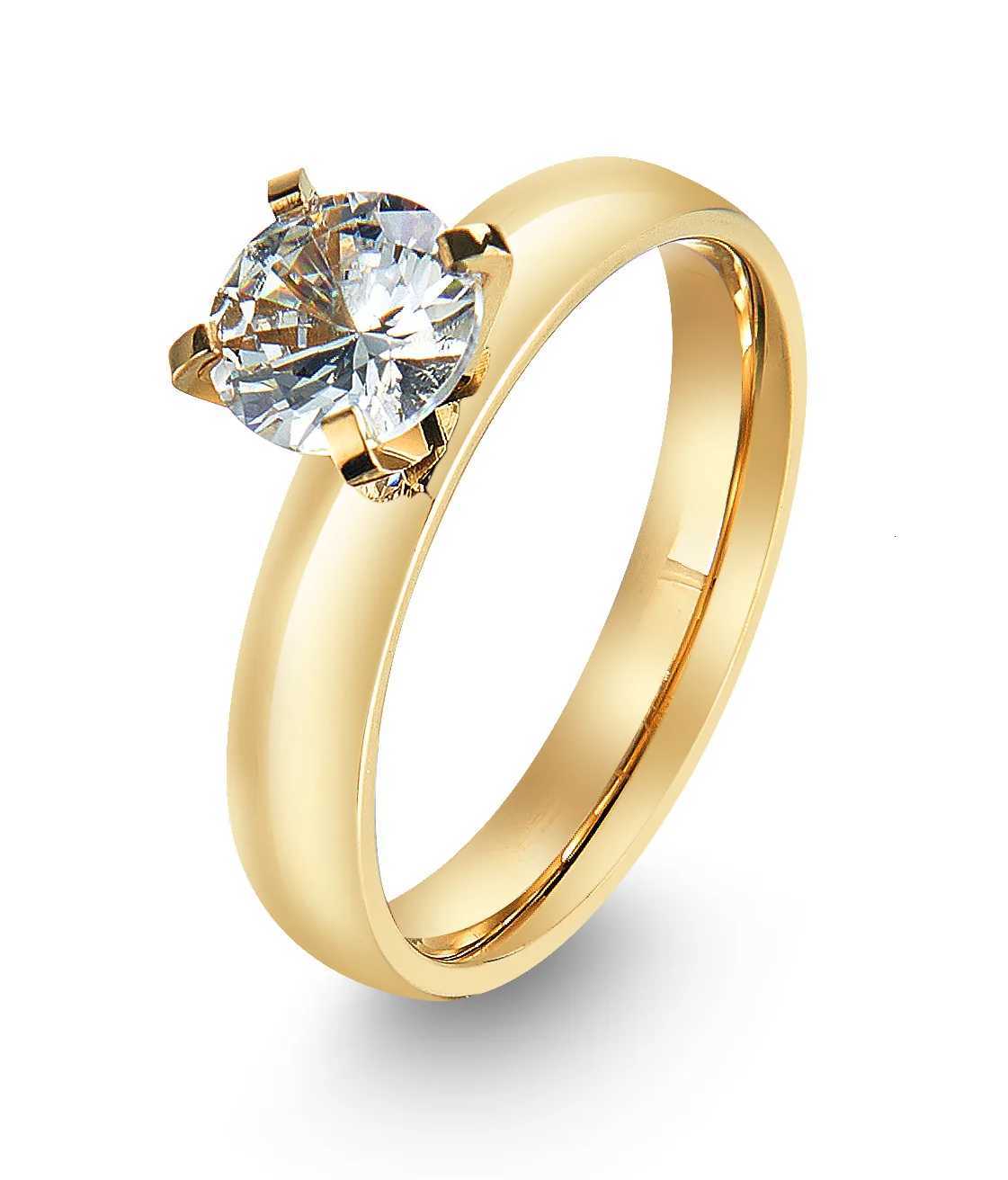 western designer dubai African fine 18k gold plated ladies jewelry cz diamond bridal wedding engagement rings for women girls Y250808