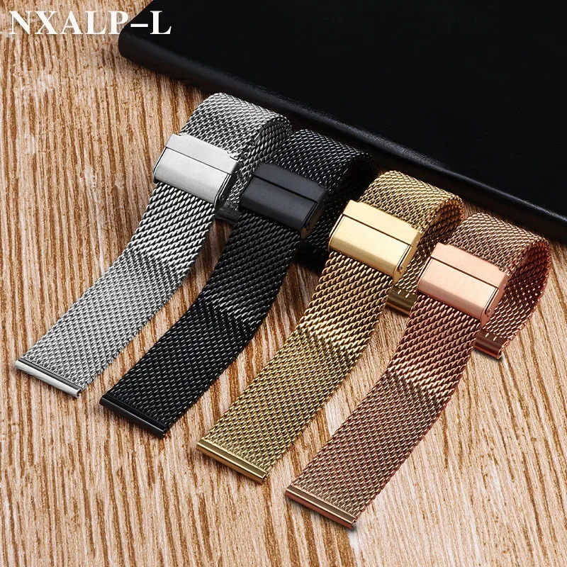 10mm Mesh Milanese Watch Band for Strap Quick Release Stainless Steel Bracelet 18mm 20mm 22mm 24mm 250805