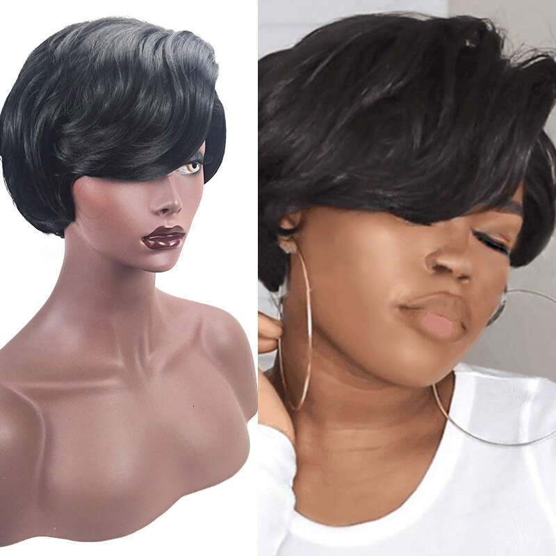Women's Black Short Curly Cosplay Stylish Wig Cap B5
