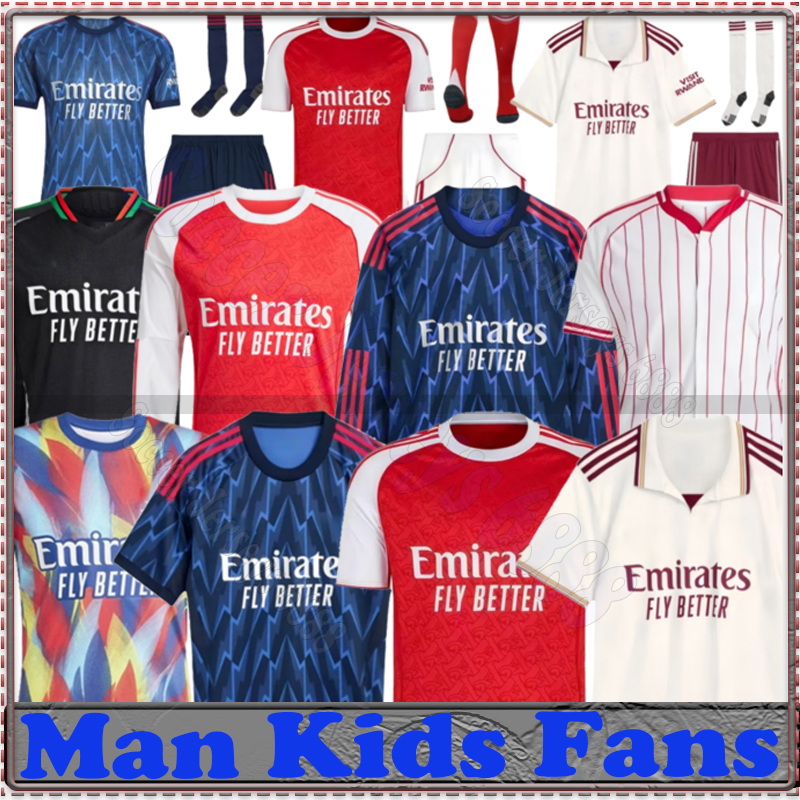 25 26 arsenallFans Player Football kit Jerseys SAKA ODEGAARD RICE NWANERI MARTINELLI HAVERTZ Calafiori NKETIAH SALIBA TROSSARD JESUS Soccer Shirt Kids Kit 16-4XL