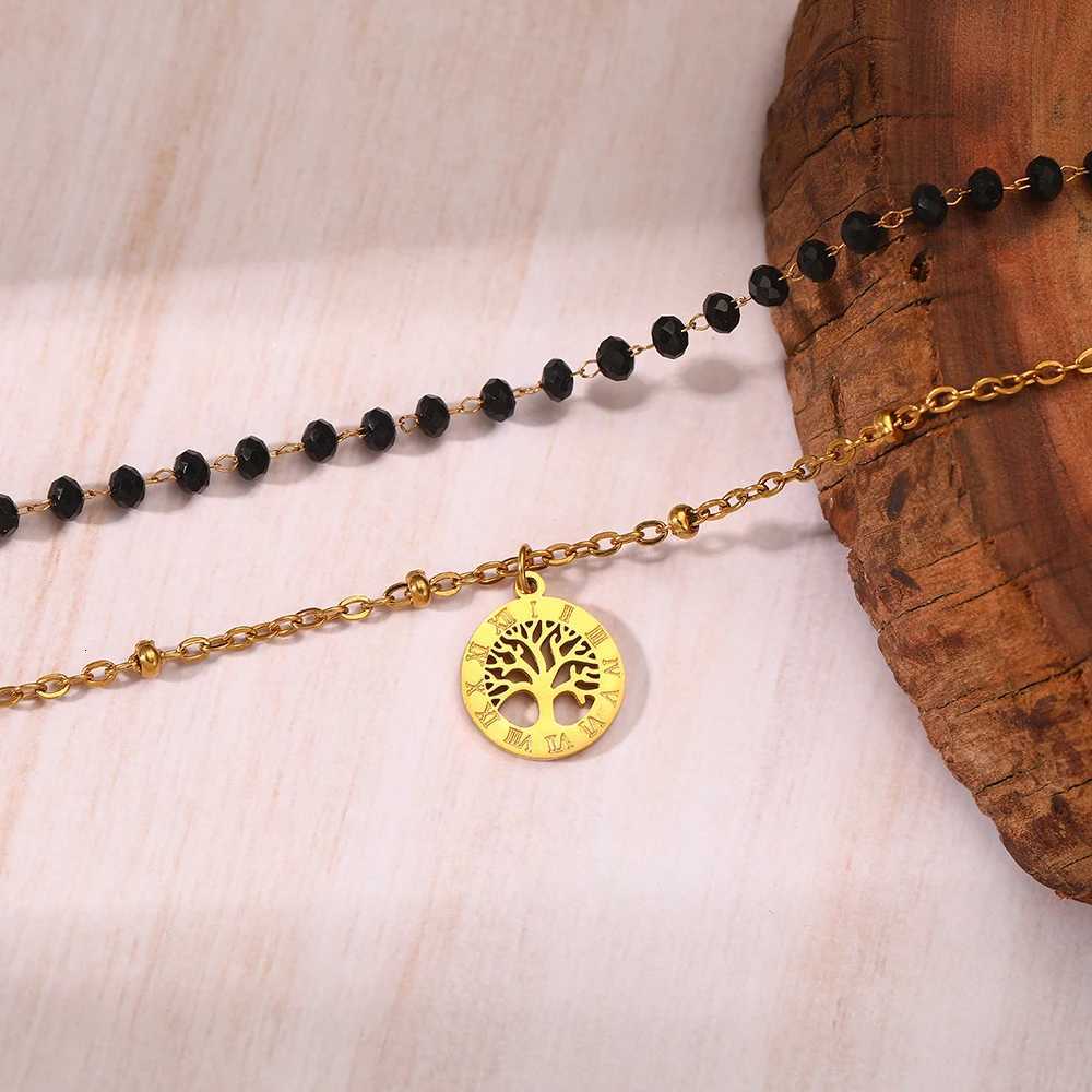 2023 New Design Vintage Elegant Stainless Steel Bracelets The Tree of Life Beaded Chain Fashion Bracelet for Women Jewelry Gifts Z250807