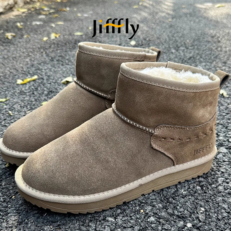 Jifffly Designer Luxury Trend 2025 New Autumn/winter Cotton Thick Bottom Thick Warm Fashion Comfortable Snow Boots Match Anything High Grade
