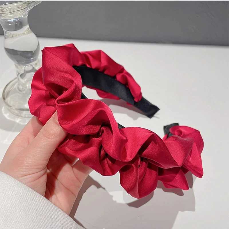Solid Color Satin Hair Bands for Women Hair Bands dr band Girls Hair Hoop Fem Hair Accessories Heaear Y250808