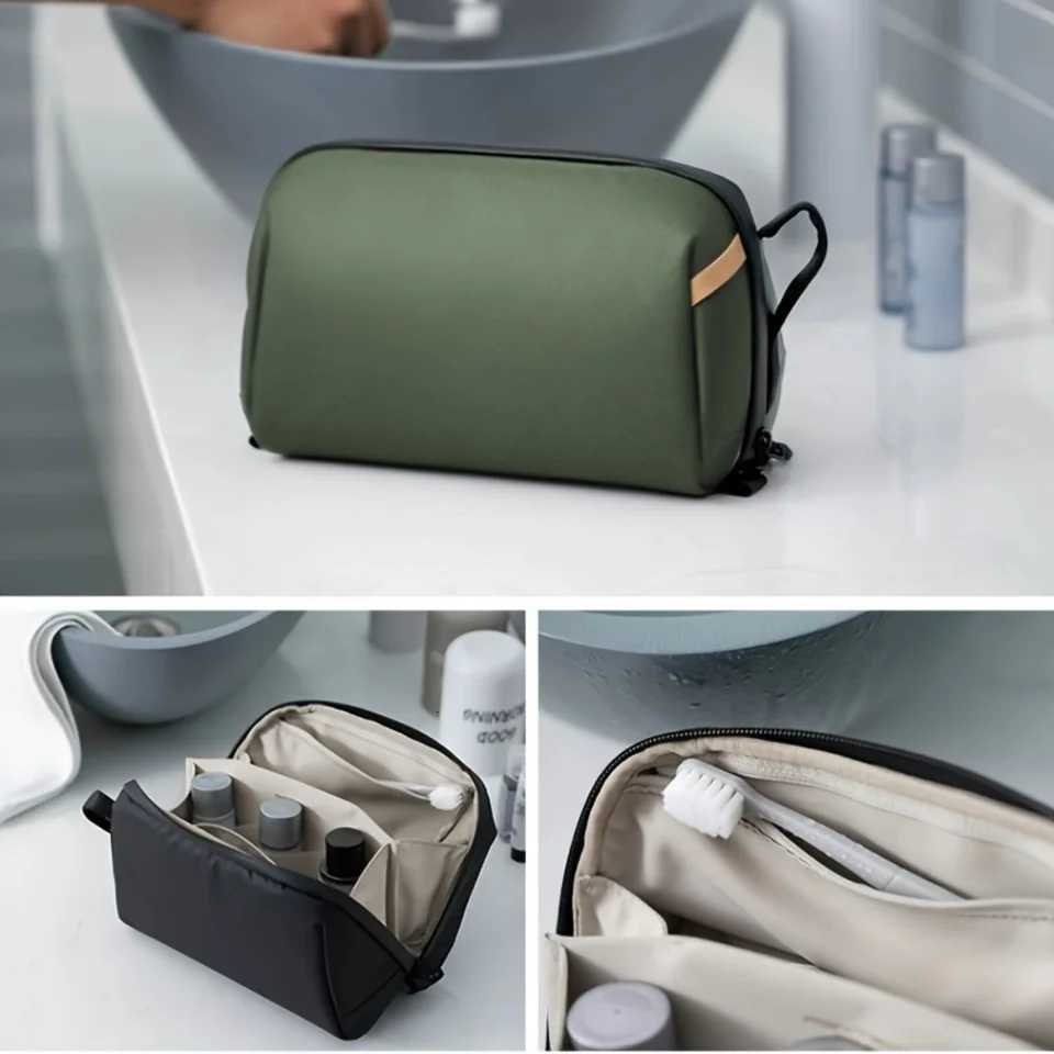 Waterproof Travel Toiletry Bag - Spacious Portable Odorless Pu For Business Trips Y250808