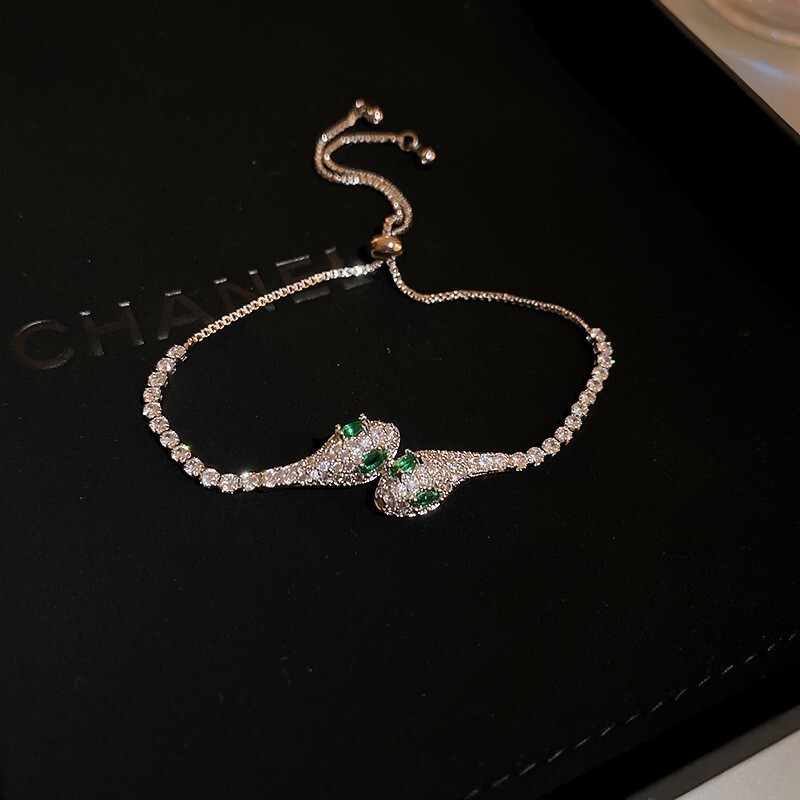 Plated Zircon Bracelet for Women, Internet Celebrity Style, Niche Hand Ring, Light , High-end Feel, Elegant Jewelry - view 8