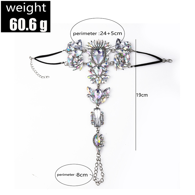 Gypsy Wedding Accessories Ethnic Barefoot Sandals For Wedding Shoes Water Drop Gemstone and Diamond Handmade Footwear Designer Anklet