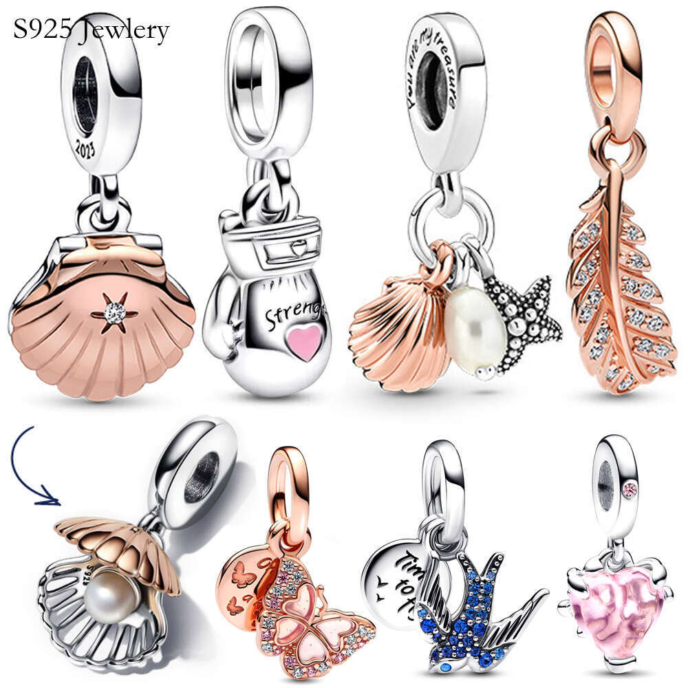925 Sterling Silver Suspension Charm Sea Shell Treatment Of Freshwater Training Pearl Pendant Bracelet Silver Jewelry Gift Free Delivery