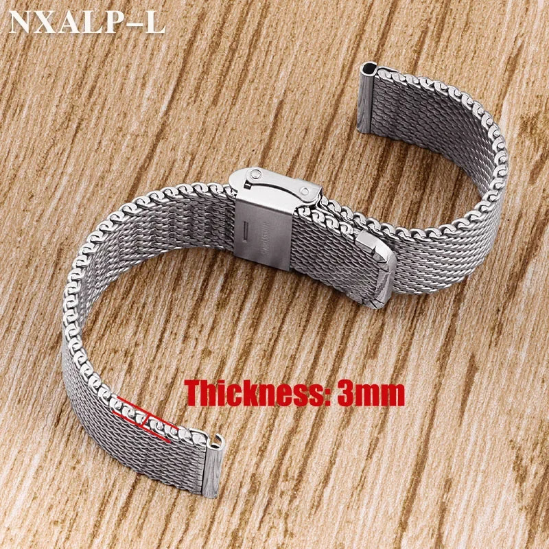 10mm Mesh Milanese Watch Band for Strap Quick Release Stainless Steel Bracelet 18mm 20mm 22mm 24mm 250805