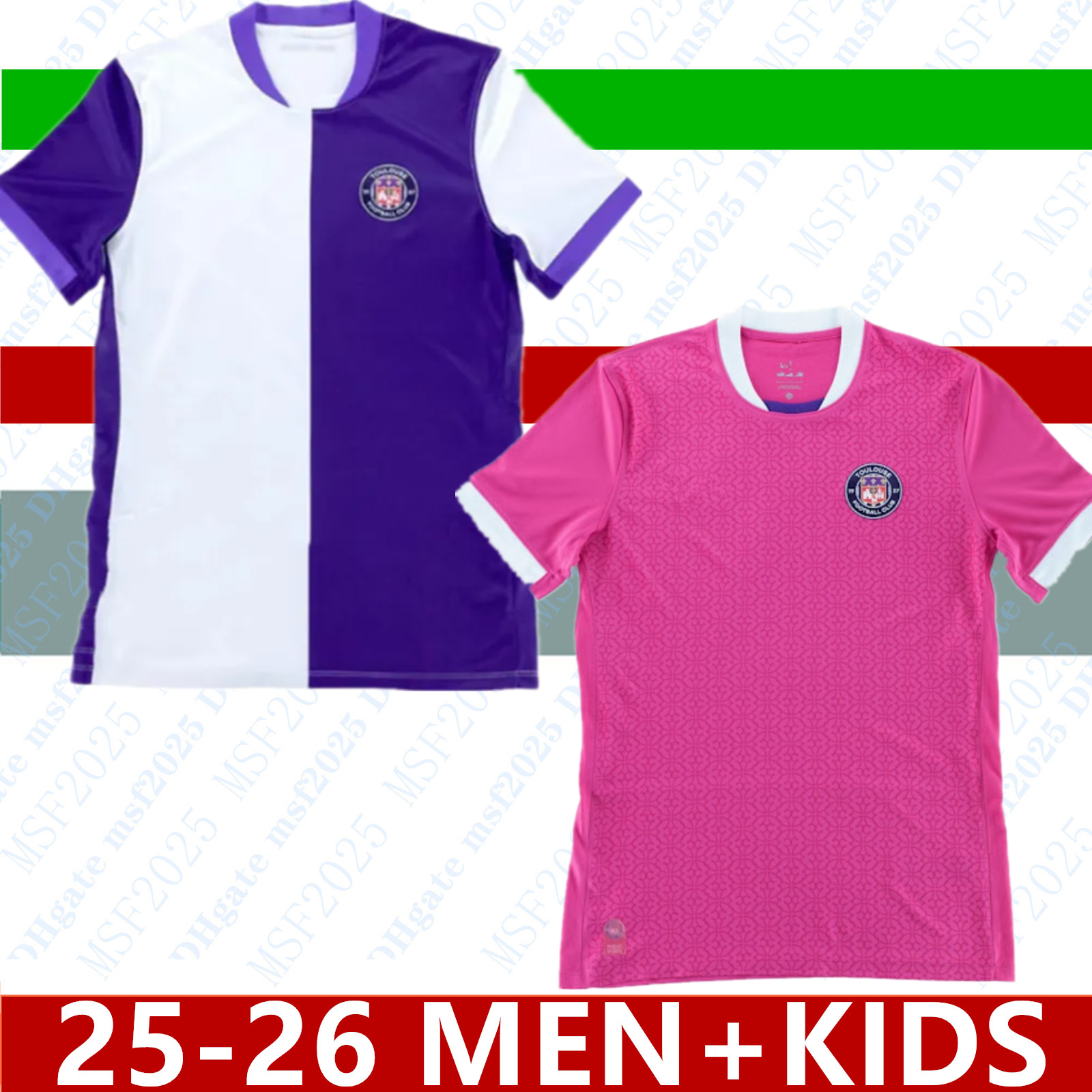2025 2026 Toulouse soccer jerseys Y GBOHO BABICKA Home maillot de foot 25 2 Men kits football shirts uniforms MAGRI CHAIBI ABOUKHLHL NICOLAISEN CRESSWELL 888