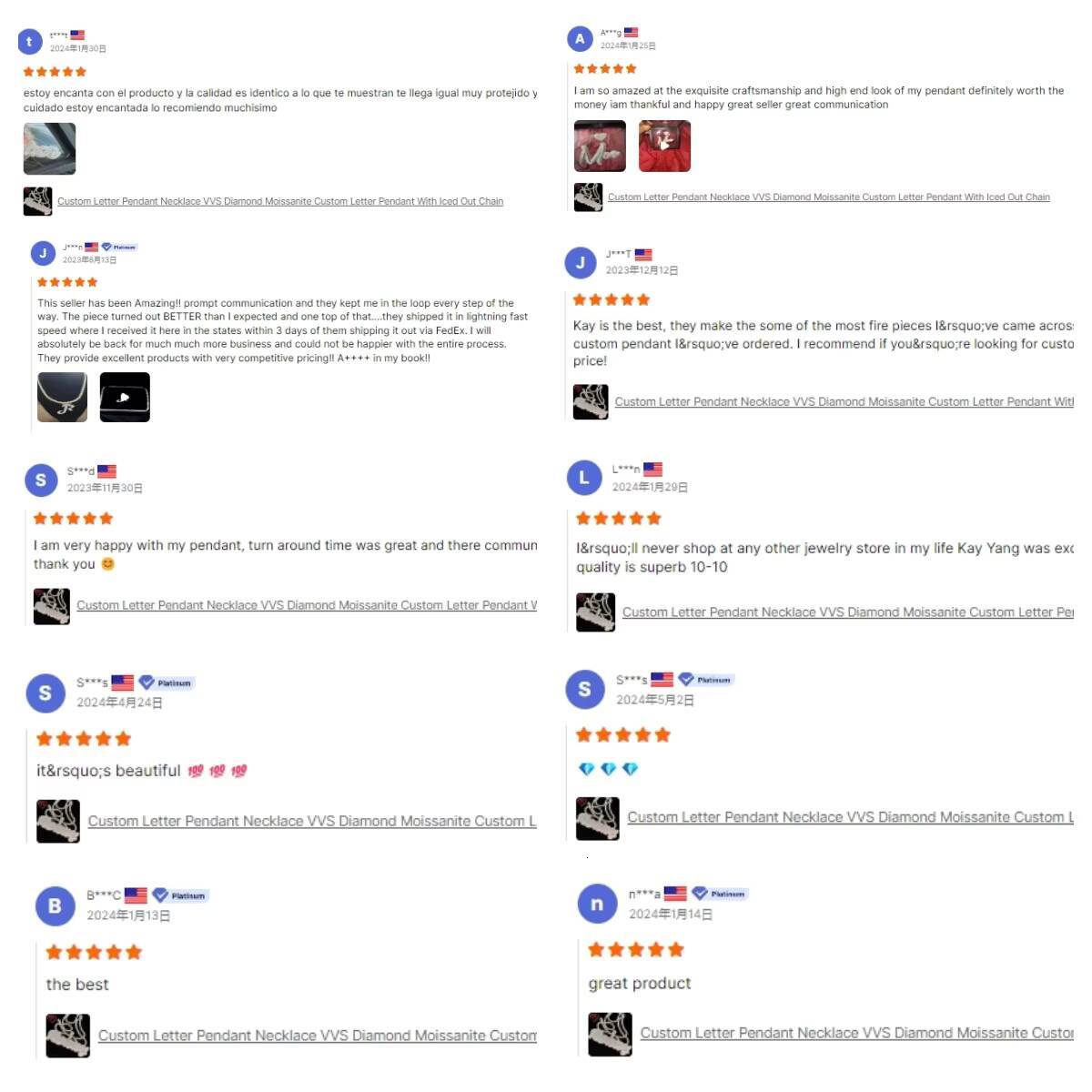 High Quality Custom Moissanite Pendant Round 925 Silver Passes Diamond Tester Moissanite Pendant