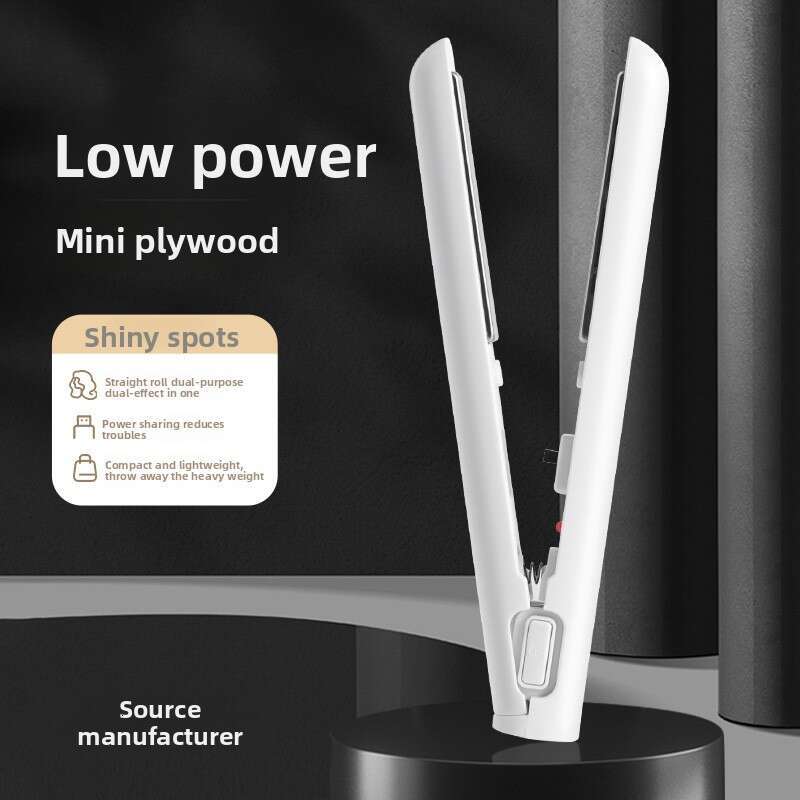 USB Portable Hair Straightener Wireless Curling Iron Dual-Use Clip Bangs Curler