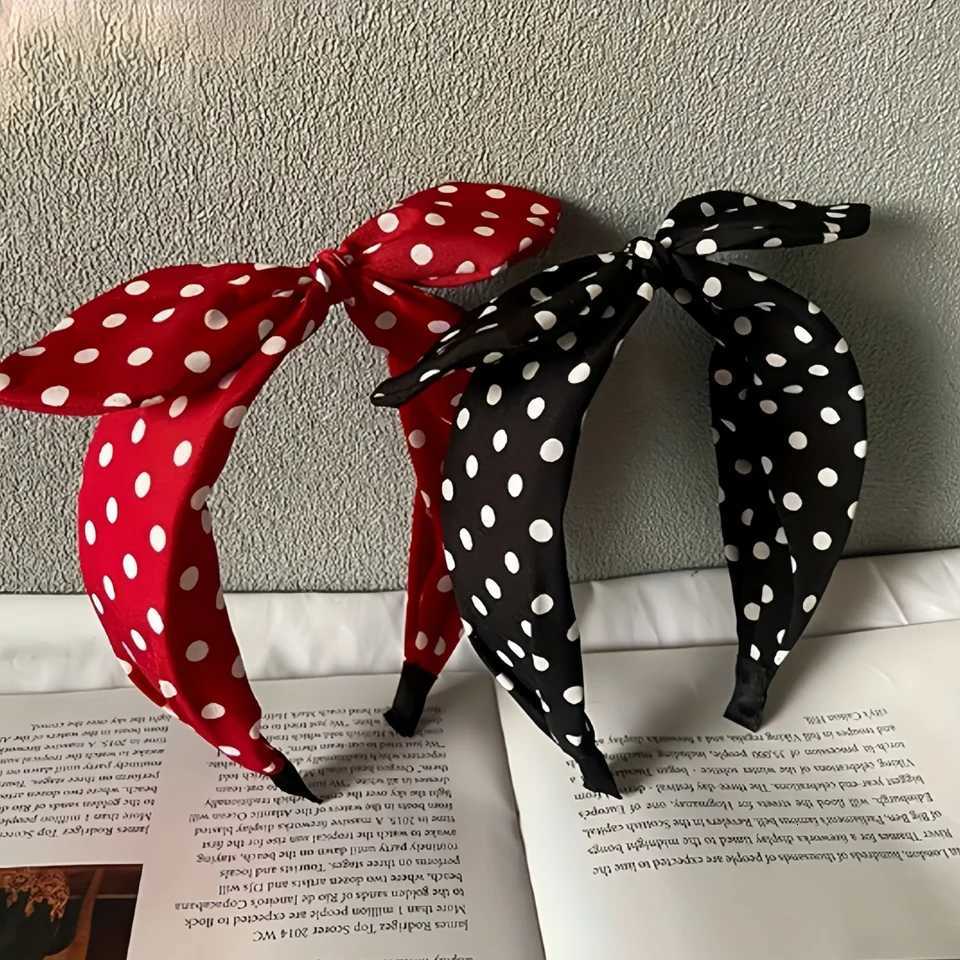1pc New Vintage Haiand for Women; Versatile Bow Band with Wide Edge; Korean Style Hair Accessories Y250808
