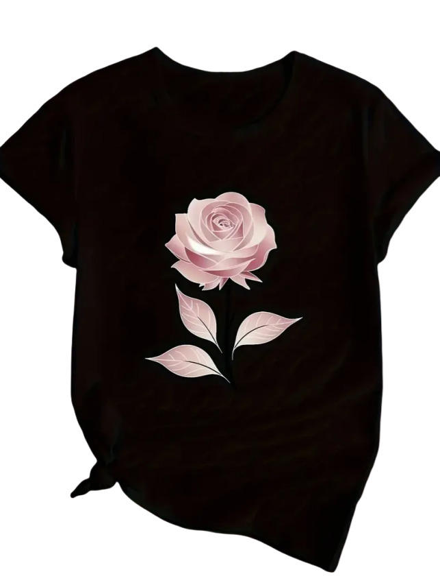 Woman Shirt Spanish letters shirt for woman designer Butterfly pattern print Summer new t shirt woman DIY Custom flower shirt woman 180g 100% cotton t