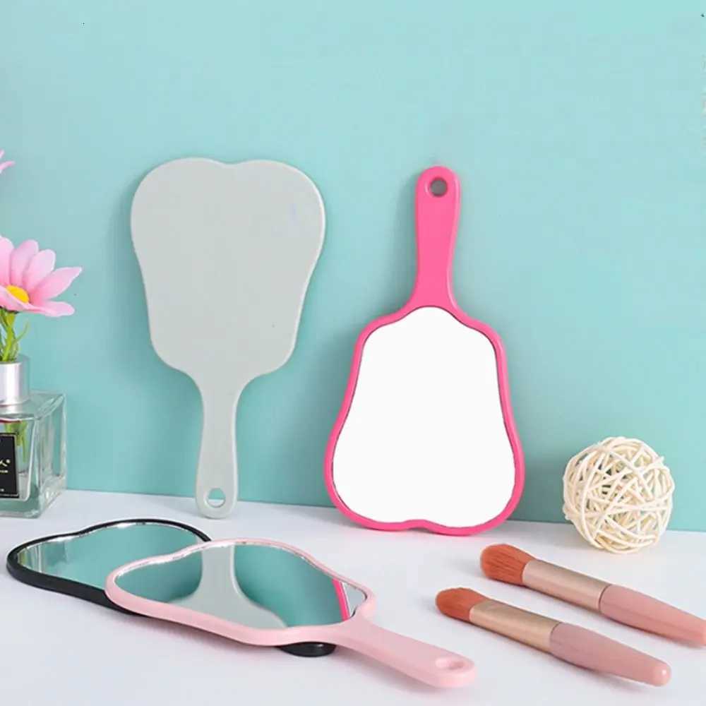 Multicolor Plastic Tooth-shaped Mirror High-definition Lightweight Handheld Sector Mirror Mini Portable Makeup Mirror Home Decor Z250807