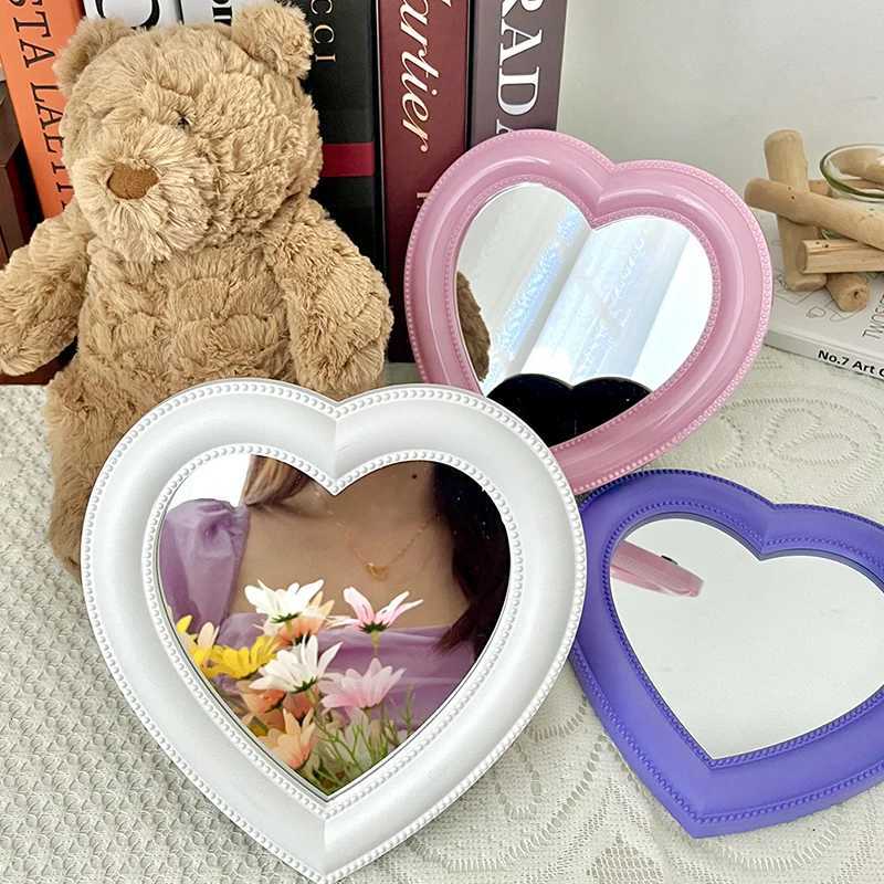 Heart Mirror Cosmetic Mirror Decorative Mirror Girl Heart Student Dormitory Mirror Home Decor Living Room Decoration Wall Decor Z250807