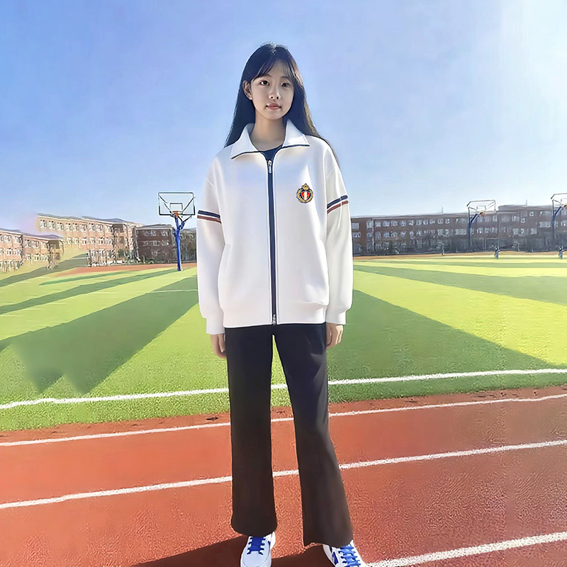 Customized campus style unisex casual children's clothing (two-piece or three piece set) by the manufacturer