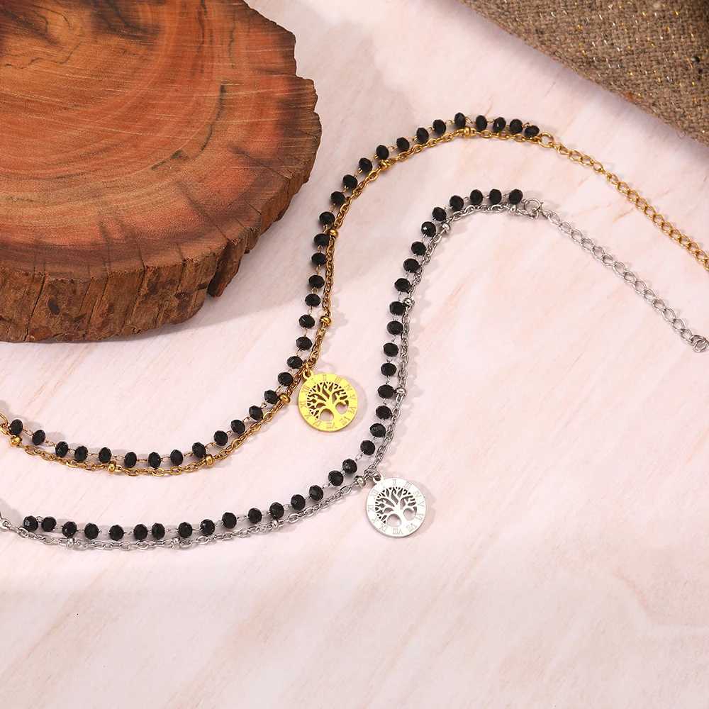 2023 New Design Vintage Elegant Stainless Steel Bracelets The Tree of Life Beaded Chain Fashion Bracelet for Women Jewelry Gifts Z250807