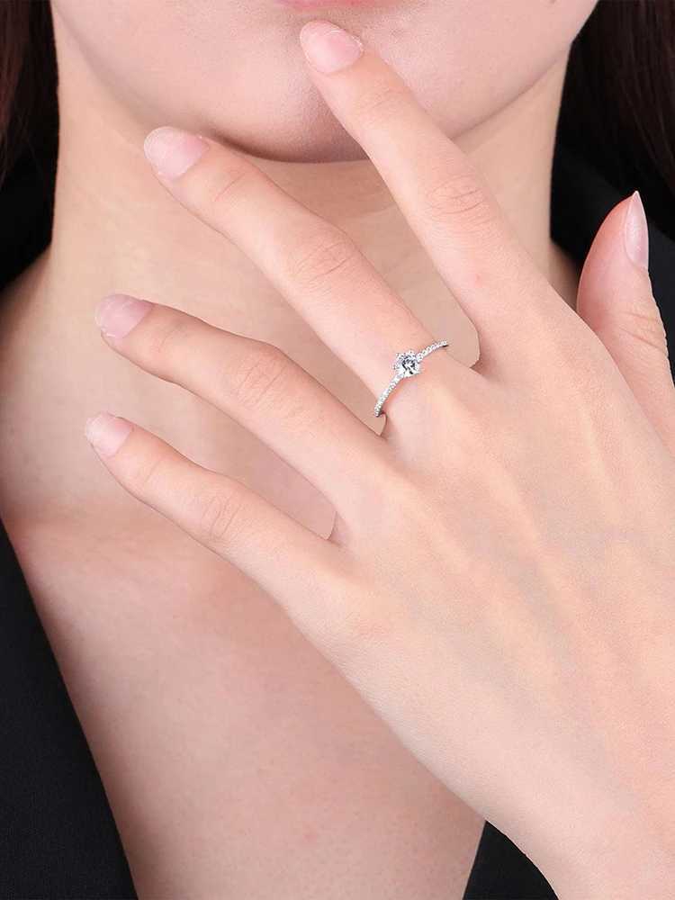 925 Sterling Silver Simplicity Classic Gorgeous Shiny Zircon Single Ring For Women Engagement Wedding High Quality Fine Jewelry Y250808