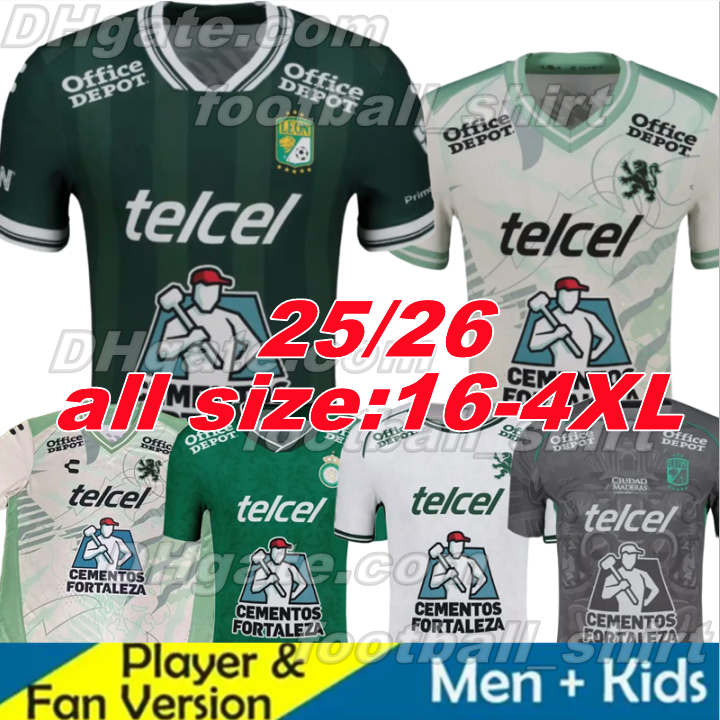 XXXL 4XL 25 26 Liga MX Club Leon Soccer Jerseys JAMES Long sleeve 2025 2026 Player Version Football Shirts MENDOZA ALVARADO D.HERNANDEZ Women Men Uniforms Kids Kits