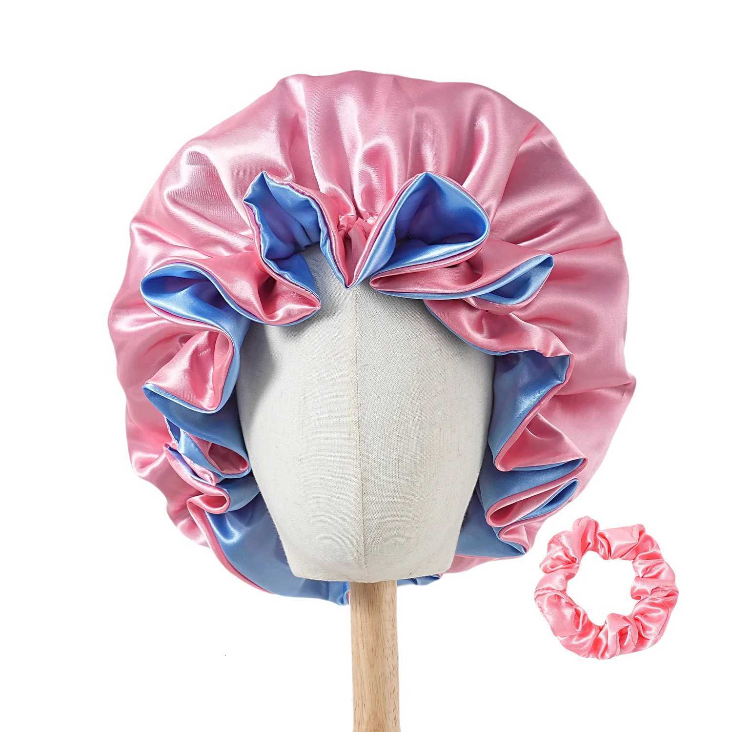 Reversible Double-Layered Lace Hair Bonnet for Women Men| Breathable Night Cap for Sleeping Curly Hair Protection Z250808