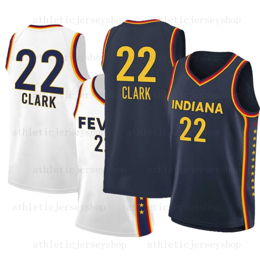 Indiana Fever 22 Clark Basketball Jersey Bonner Colson Cunningham Dantas Howard Mitchell Hull Timpson Turner Embroidery Custom3