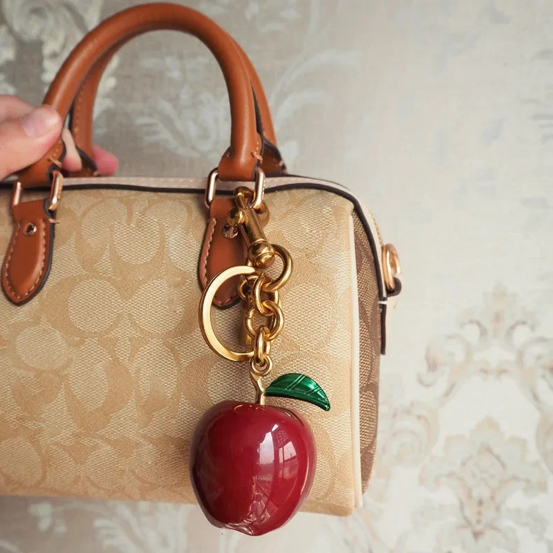 Apple Fruit Bag Charm Key Chain Accessory Purse Charm Gifts for Women 250807