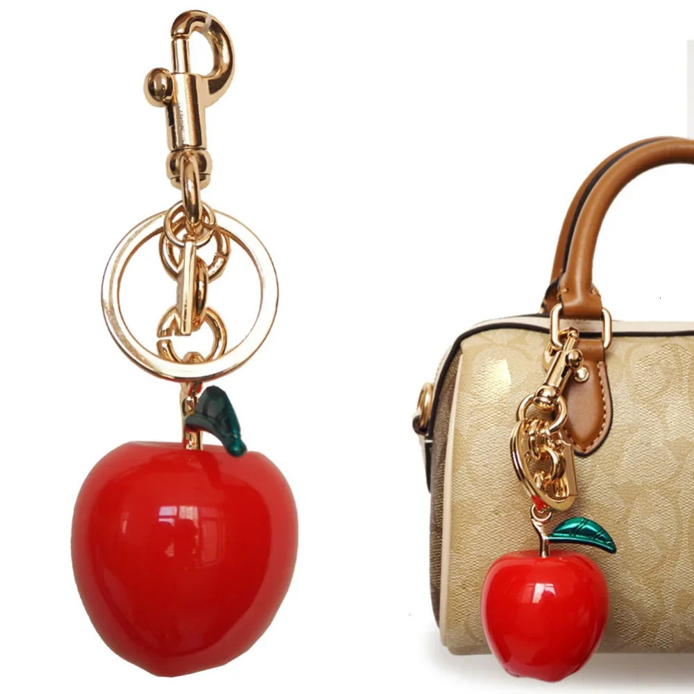Apple Fruit Bag Charm Key Chain Accessory Purse Charm Gifts for Women 250807