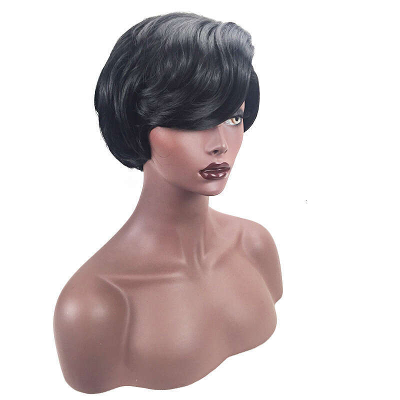 Women's Black Short Curly Cosplay Stylish Wig Cap B5