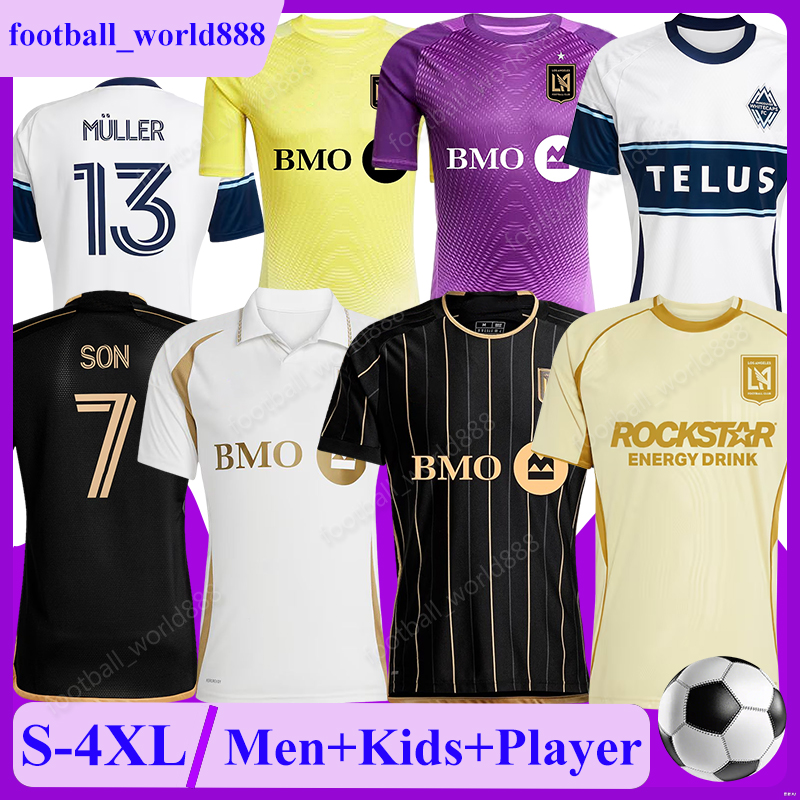 4XL lafc 25 26 Soccer Jerseys SON MULLER Vancouver Whitecaps Los Angeles D.BOUANGA 2025 Football Shirts GIROUD football kits Men Kids Kit Socks Sets poptonjersey111