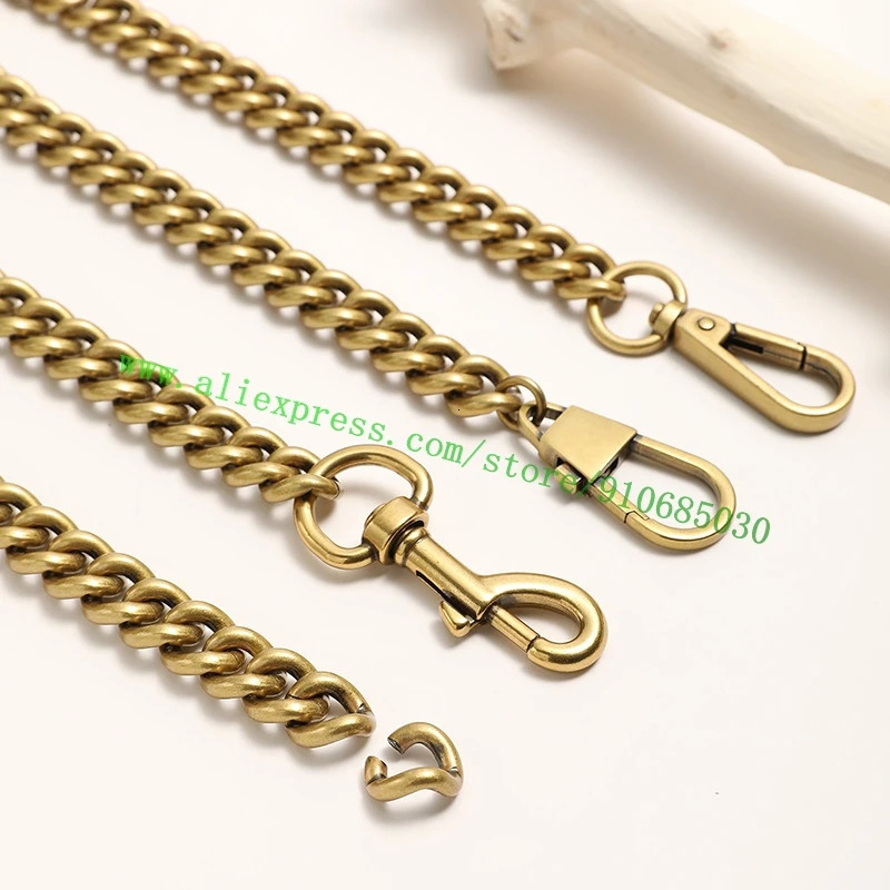 Black Leather Vintage Golden Chain Shoulder Strap For ner Women Marm0nt Handbag Lady Flap Bag Carry Belt Replacement 120cm 250801