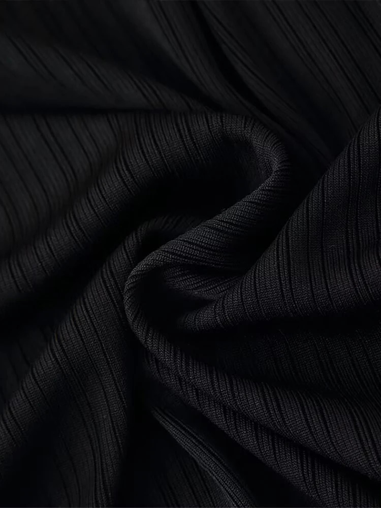 Flare Sleeve Color-Block Knit Maxi Dress Women Fashion Single Breasted Slim Dresses Lady Elegant Evening Party Long Dress 250805